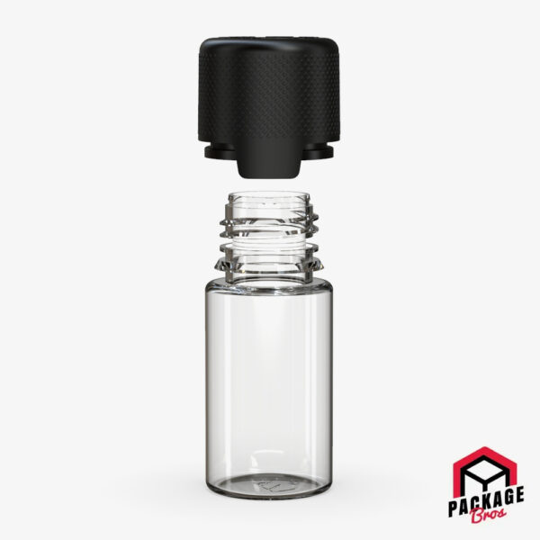 Chubby Gorilla Stubby Aviator CR Bottle 30ml Clear Natural Bottle With Opaque Black Closure