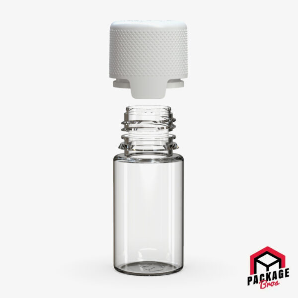 Chubby Gorilla Stubby Aviator CR Bottle 30ml Clear Natural Bottle With Opaque White Closure