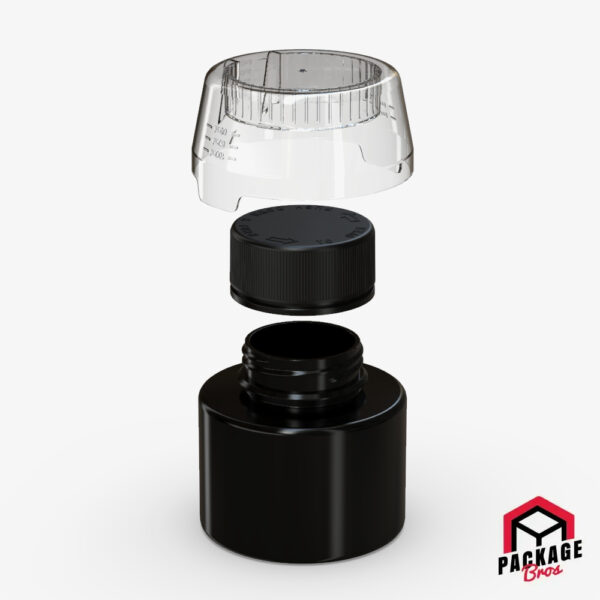 Chubby Gorilla Aviator CR Base Bottle 250ml Opaque Black Bottle, Opaque Black Closure With Clear Natural Dosing Cup