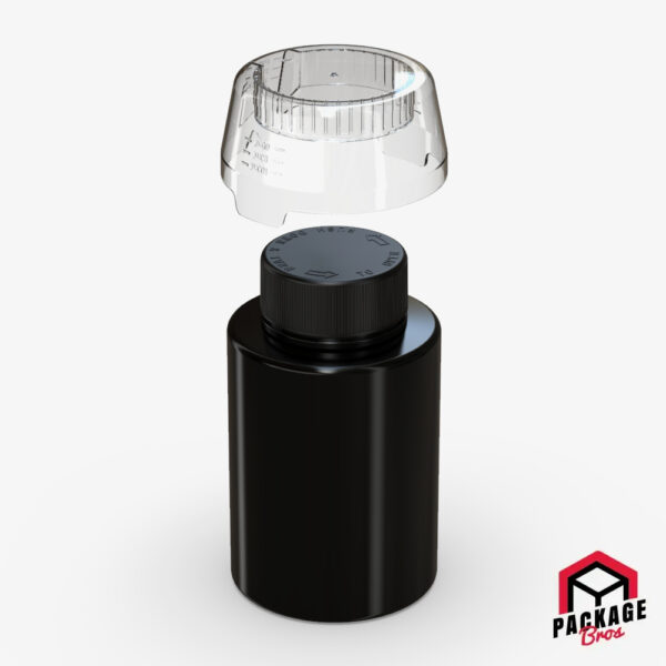 Chubby Gorilla Aviator CR Base Bottle 500ml Opaque Black Bottle, Opaque Black Closure With Clear Natural Dosing Cup