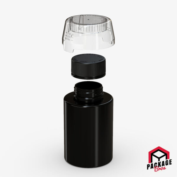 Chubby Gorilla Aviator CR Base Bottle 500ml Opaque Black Bottle, Opaque Black Closure With Clear Natural Dosing Cup