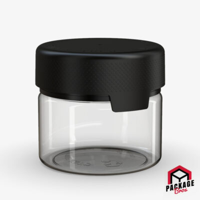 Chubby Gorilla Aviator CR XL Container 10oz (300cc) Clear Natural Container With Opaque Black Closure