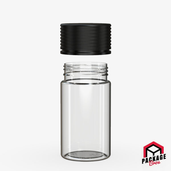 Chubby Gorilla Mini Spiral CR Bottle 60ml Clear Natural Bottle With Opaque Black Closure