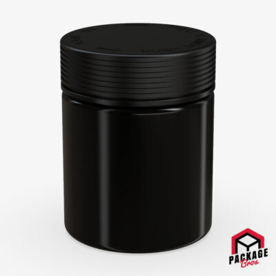Chubby Gorilla Spiral CR XL Container 18.5oz (550cc) Opaque Black Container With Opaque Black Closure