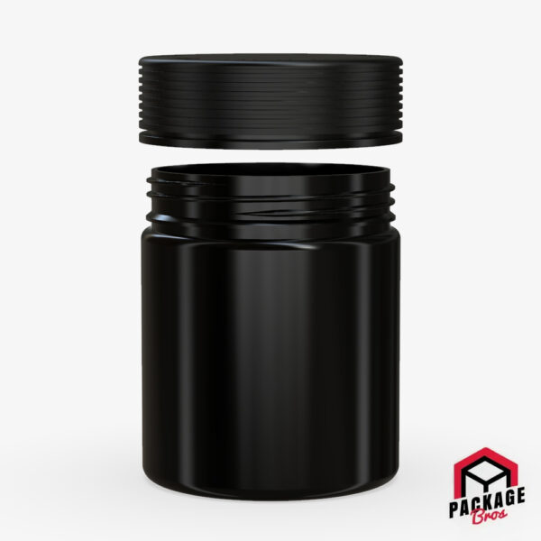 Chubby Gorilla Spiral CR XL Container 18.5oz (550cc) Opaque Black Container With Opaque Black Closure