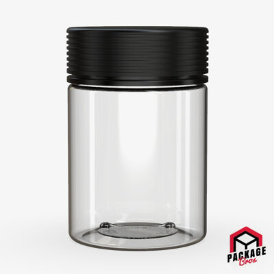 Chubby Gorilla Spiral CR XL Container 21.5oz (625cc) Clear Natural Container With Opaque Black Closure