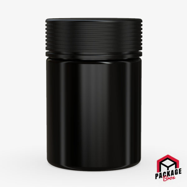 Chubby Gorilla Spiral CR XL Container 21.5oz (625cc) Opaque Black Container With Opaque Black Closure