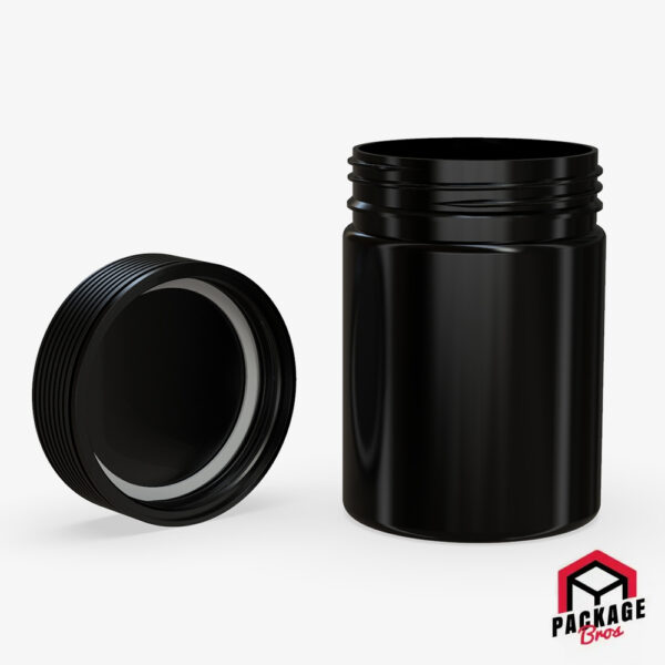 Chubby Gorilla Spiral CR XL Container 21.5oz (625cc) Opaque Black Container With Opaque Black Closure