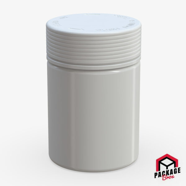 Chubby Gorilla Spiral CR XL Container 21.5oz (625cc) Opaque White Container With Opaque White Closure