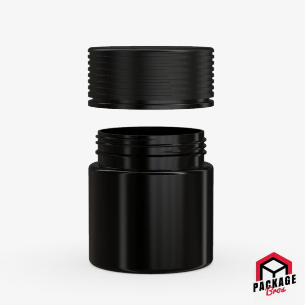 Chubby Gorilla Spiral CR Container 3oz (90cc) Opaque Black Container With Opaque Black Closure