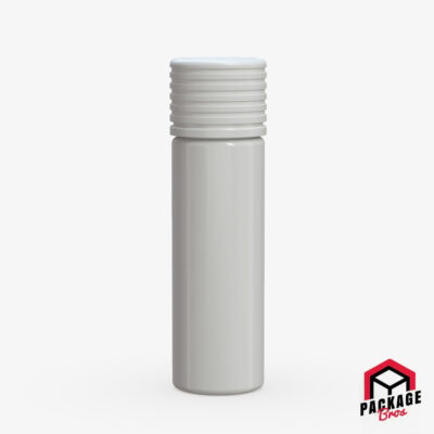 Chubby Gorilla Spiral CR Cartridge Container 65mm Flat Bottom Opaque White Container With Opaque White Closure