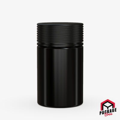 Chubby Gorilla Spiral CR Container 5oz (150cc) Opaque Black Container With Opaque Black Closure