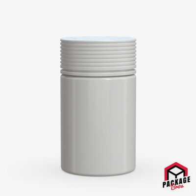 Chubby Gorilla Spiral CR Container 5oz (150cc) Opaque White Container With Opaque White Closure
