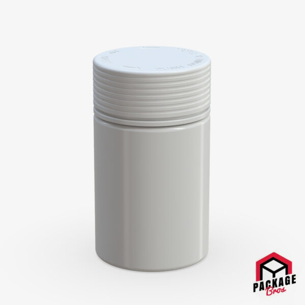 Chubby Gorilla Spiral CR Container 5oz (150cc) Opaque White Container With Opaque White Closure