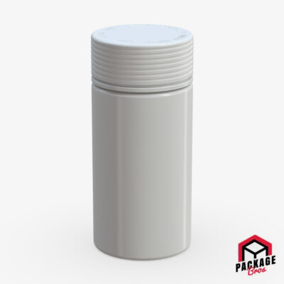 Chubby Gorilla Spiral CR Container 6oz (180cc) Opaque White Container With Opaque White Closure