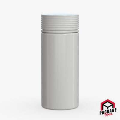 Chubby Gorilla Spiral CR Container 8oz (240cc) Opaque White Container With Opaque White Closure