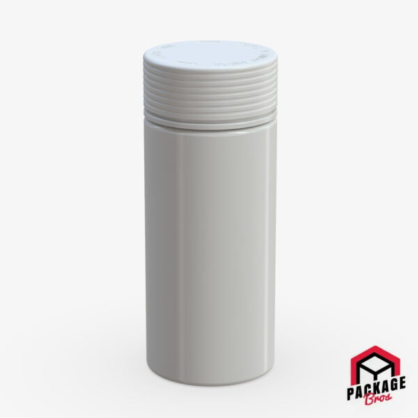 Chubby Gorilla Spiral CR Container 8oz (240cc) Opaque White Container With Opaque White Closure