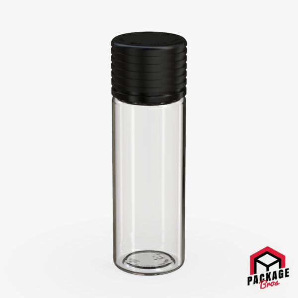 Chubby Gorilla Spiral CR Tube 65mm Clear Natural Tube With Opaque Black Closure