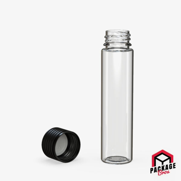 Chubby Gorilla Spiral CR Tube 95mm Clear Natural Tube With Opaque Black Closure