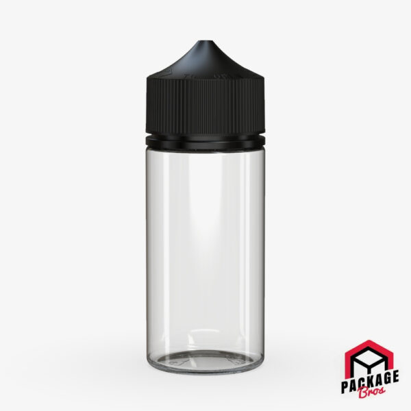 Chubby Gorilla V3 Pet Unicorn Bottle 100ml Clear Natural Bottle With Opaque Black Closure