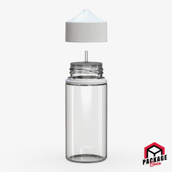 Chubby Gorilla V3 Pet Unicorn Bottle 100ml Clear Natural Bottle With Opaque White Closure