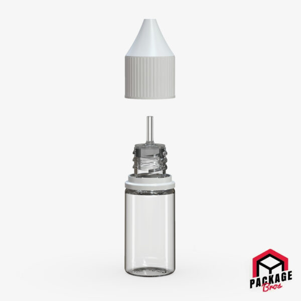 Chubby Gorilla V3 Pet Unicorn Bottle 10ml Clear Natural Bottle With Opaque White Closure
