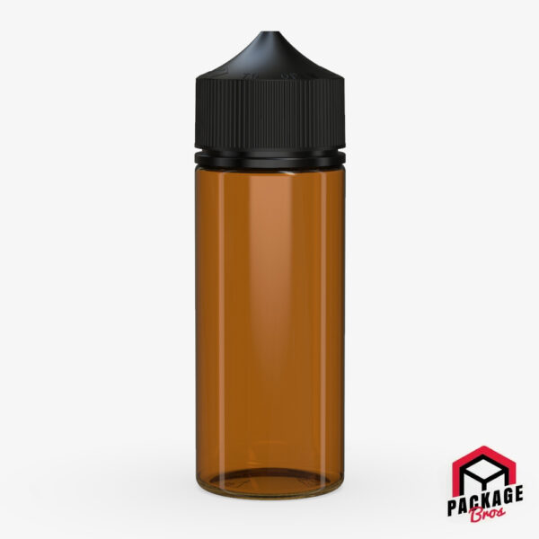 Chubby Gorilla V3 Pet Unicorn Bottle 120ml Translucent Amber Bottle With Opaque Black Closure