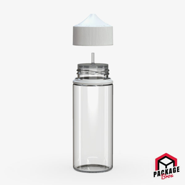 Chubby Gorilla V3 Pet Unicorn Bottle 120ml Clear Natural Bottle With Opaque White Closure