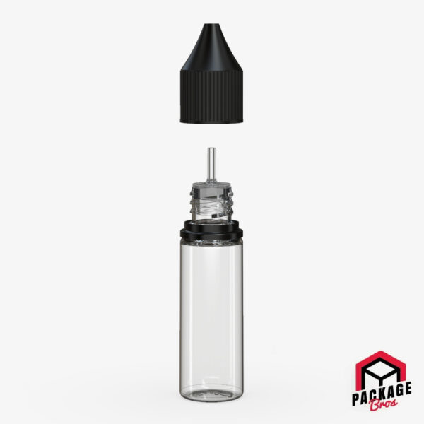Chubby Gorilla V3 Pet Unicorn Bottle 16.5ml Clear Natural Bottle With Opaque Black Closure