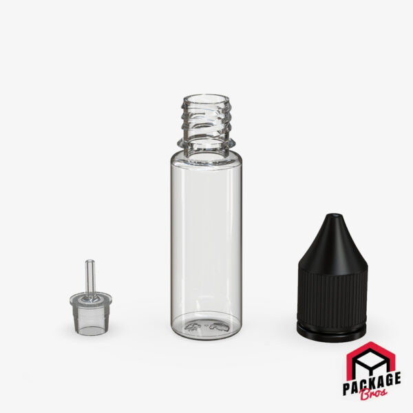 Chubby Gorilla V3 Pet Unicorn Bottle 16.5ml Clear Natural Bottle With Opaque Black Closure