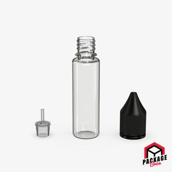 Chubby Gorilla V3 Pet Unicorn Bottle 20ml Clear Natural Bottle With Opaque Black Closure