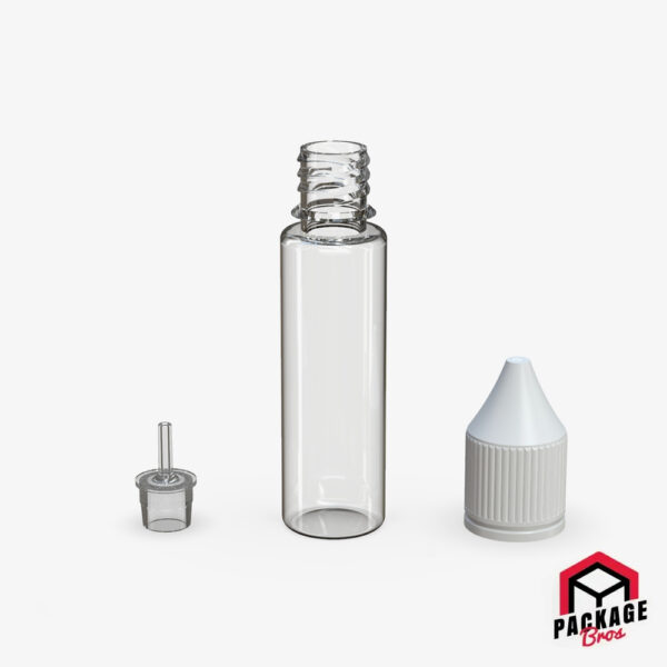 Chubby Gorilla V3 Pet Unicorn Bottle 20ml Clear Natural Bottle With Opaque White Closure