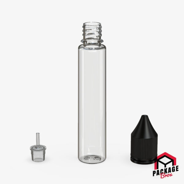 Chubby Gorilla V3 Pet Unicorn Bottle 30ml Clear Natural Bottle With Opaque Black Closure