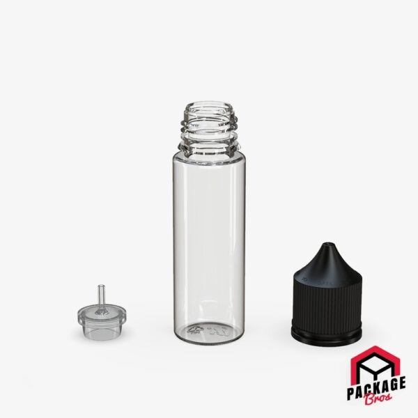 Chubby Gorilla V3 Pet Unicorn Bottle 50ml Clear Natural Bottle With Opaque Black Closure