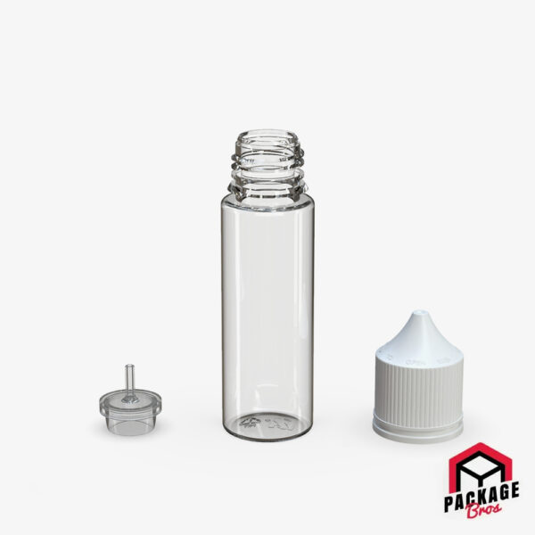 Chubby Gorilla V3 Pet Unicorn Bottle 50ml Clear Natural Bottle With Opaque White Closure