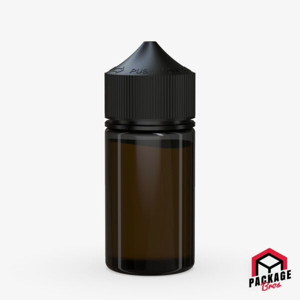 Chubby Gorilla Mini Pet Unicorn Bottle 60ml Translucent Black Bottle With Opaque Black Closure