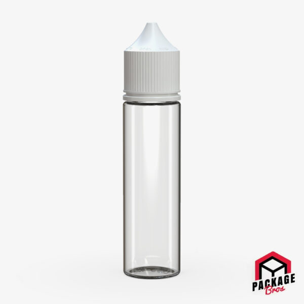 Chubby Gorilla V3 Pet Unicorn Bottle 60ml Clear Natural Bottle With Opaque White Closure