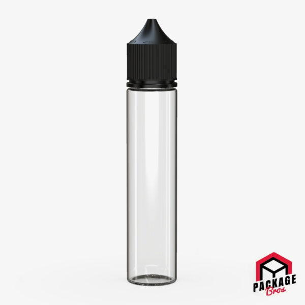 Chubby Gorilla V3 Pet Unicorn Bottle 75ml Clear Natural Bottle With Opaque Black Closure