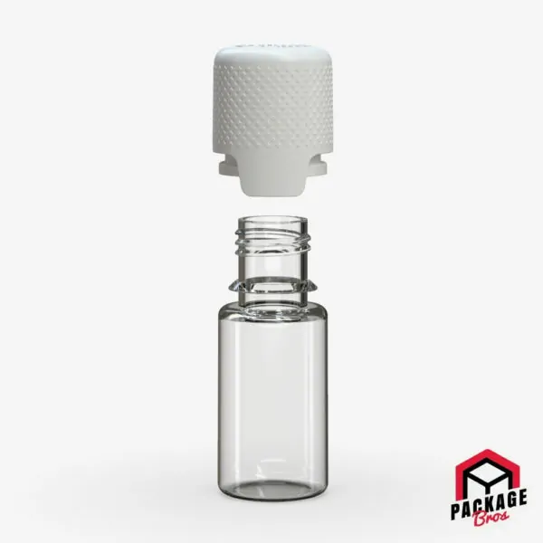 Chubby Gorilla Aviator CR Bottle 10ml Clear Natural Bottle With Opaque White Closure