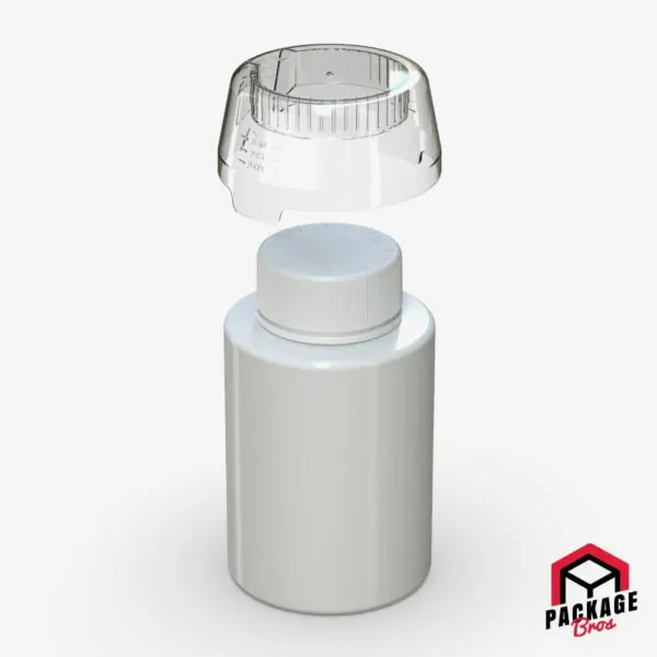 Chubby Gorilla Aviator CR Base Bottle 500ml Opaque White Bottle, Opaque White Closure With Clear Natural Dosing Cup