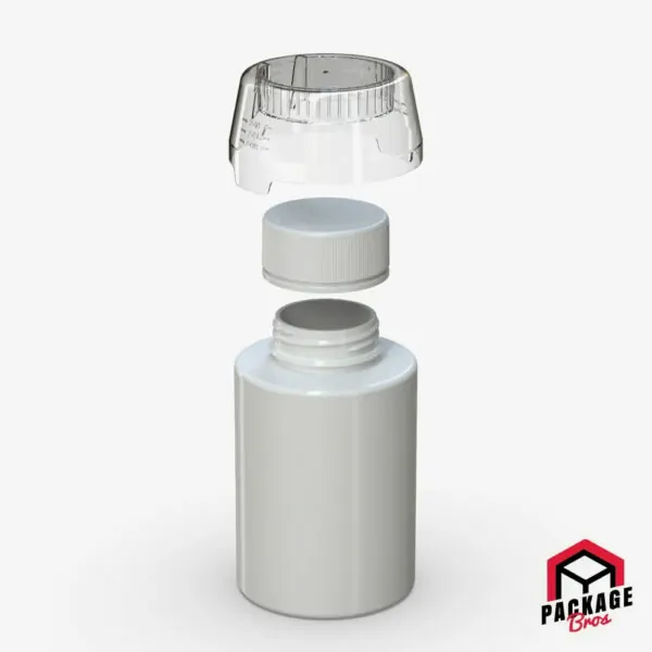 Chubby Gorilla Aviator CR Base Bottle 500ml Opaque White Bottle, Opaque White Closure With Clear Natural Dosing Cup
