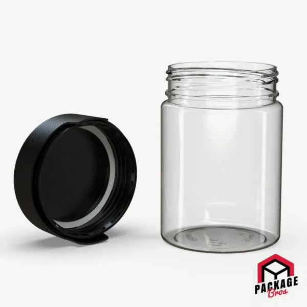 Chubby Gorilla Aviator CR XL Container 21.5oz (625cc) Clear Natural Container With Opaque Black Closure