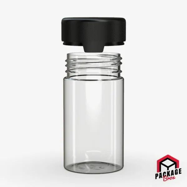 Chubby Gorilla Aviator CR Container 5oz (150cc) Clear Natural Container With Opaque Black Closure