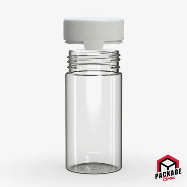 Chubby Gorilla Aviator CR Container 6oz (180cc) Clear Natural Container With Opaque White Closure