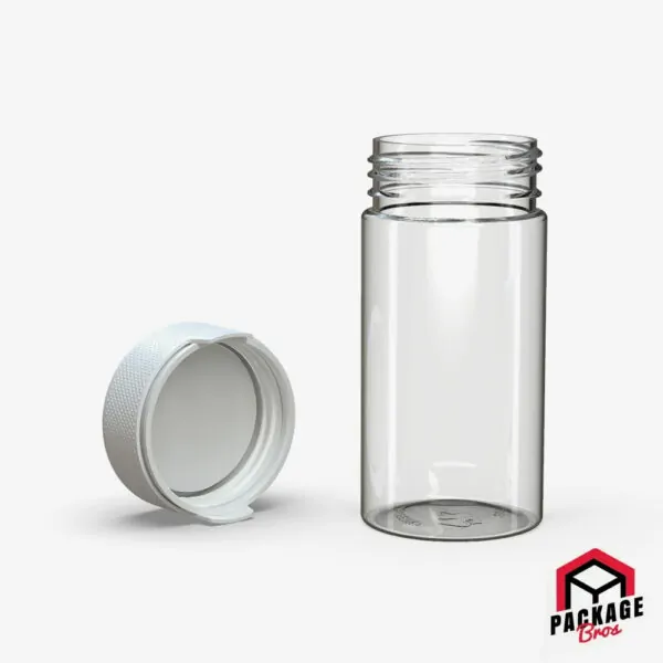 Chubby Gorilla Aviator CR Container 6oz (180cc) Clear Natural Container With Opaque White Closure
