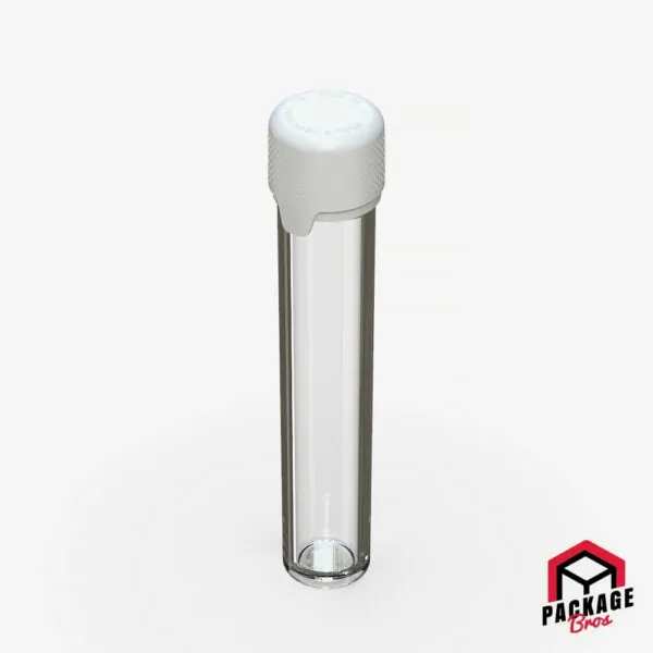 Chubby Gorilla Aviator CR Tube 100mm Flat Bottom Clear Natural Tube With Opaque White Closure