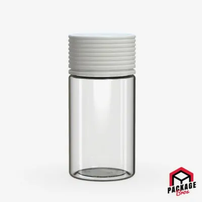 Chubby Gorilla Mini Spiral CR Bottle 60ml Clear Natural Bottle With Opaque White Closure