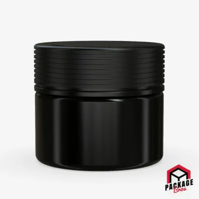 Chubby Gorilla Spiral CR XL Container 10oz (300cc) Opaque Black Container With Opaque Black Closure
