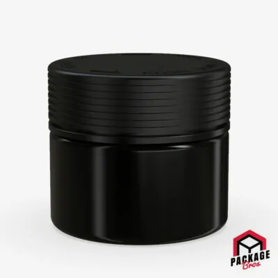 Chubby Gorilla Spiral CR XL Container 10oz (300cc) Opaque Black Container With Opaque Black Closure